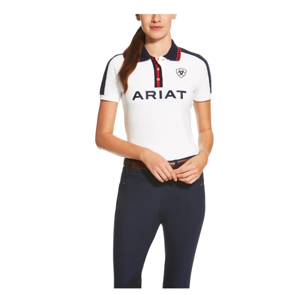 TWO ARIAT TEAM POLO SHIRTS; youth size XL (14). TWO for $20.